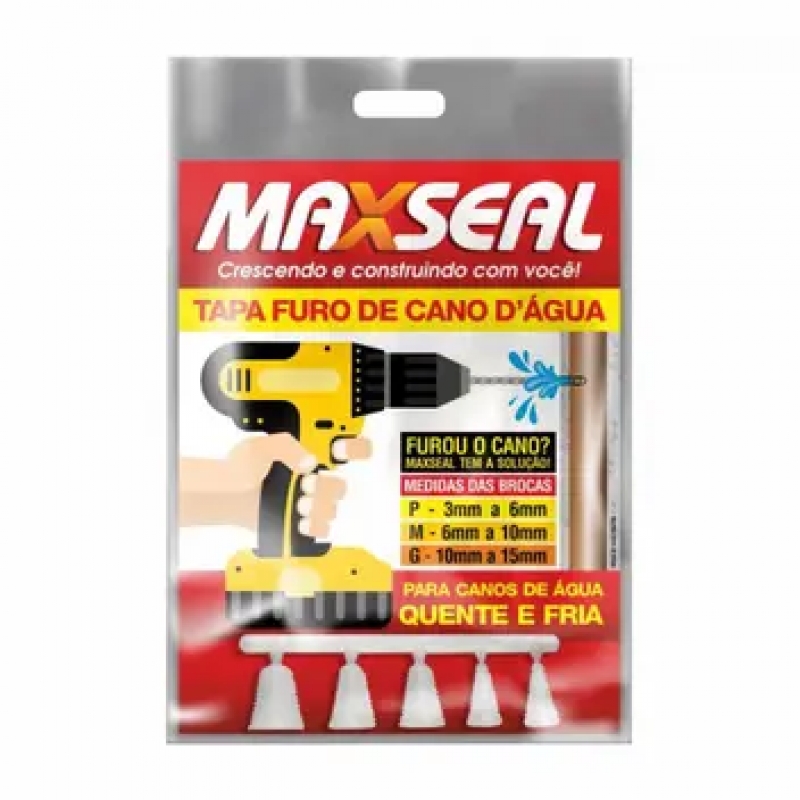 TAPA FURO - KIT C/5PC PARA CANO DAGUA MAXSEAL