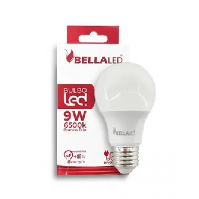 LÂMPADA LED 9W 6500K BRANCO FRIO - BELLA LED