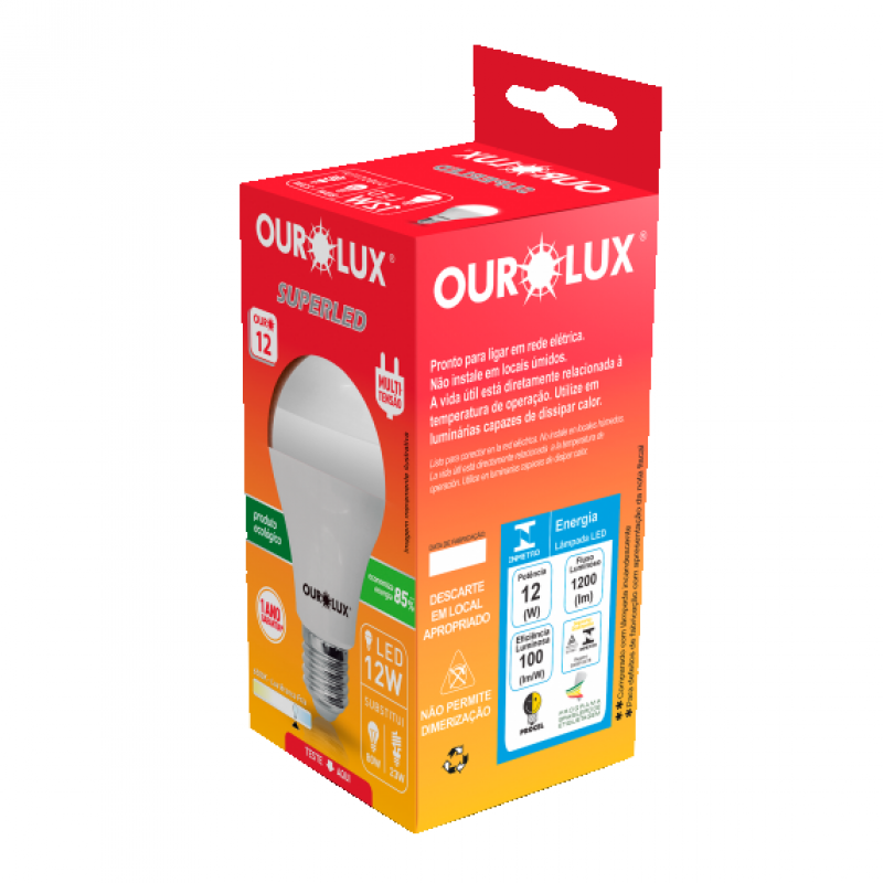 SUPERLED OURO 12W 6500K BIVOLT CX - OUROLUX