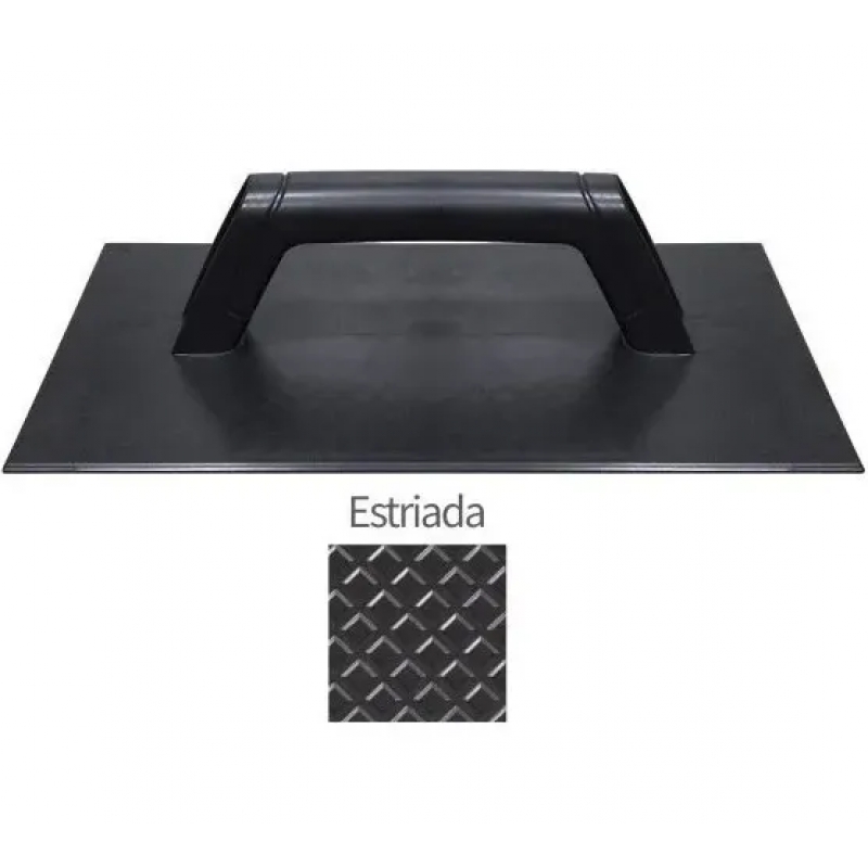 DESEMPENADEIRA PVC ESTRIADA PRETA 17X30-METASUL