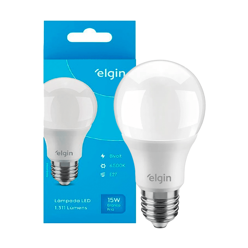 LAMPADA BULBO LED A65 15W 6500K 1350LM BIVOLT - ELGIN