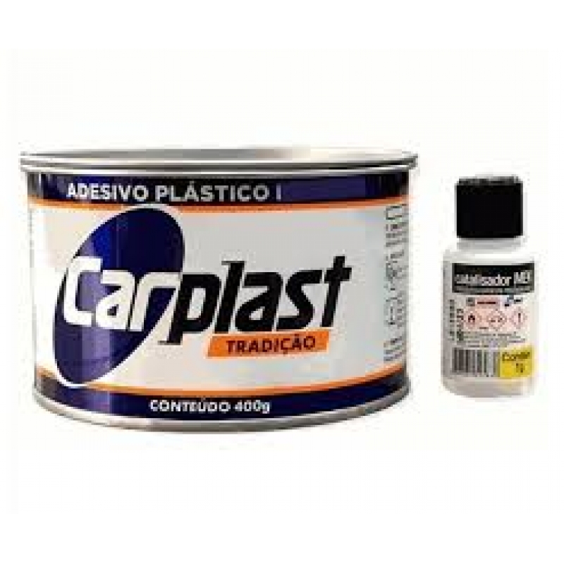 COLA/ADESIVO PLASTICO CINZA400G CARPLAST C/CATALISADOR