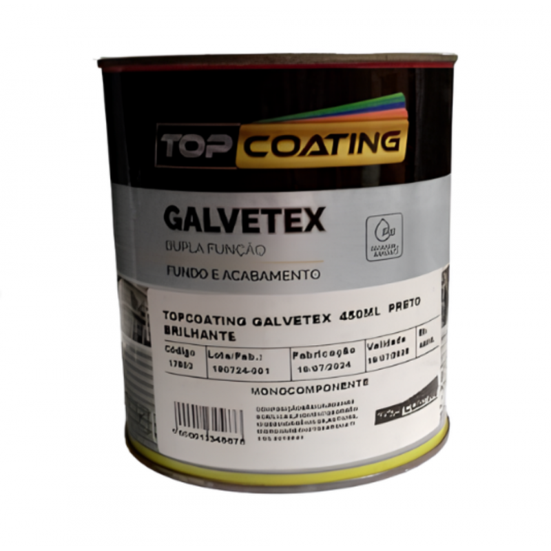 TOPCOATING GALVETEX 450ML PRETO BRILHANTE