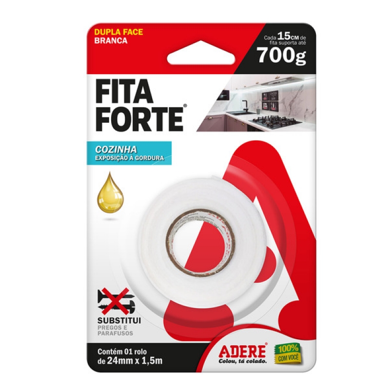 FITA DUPLA FACE ÁREAS GORDUROSAS 24MMX1,5M - ADERE