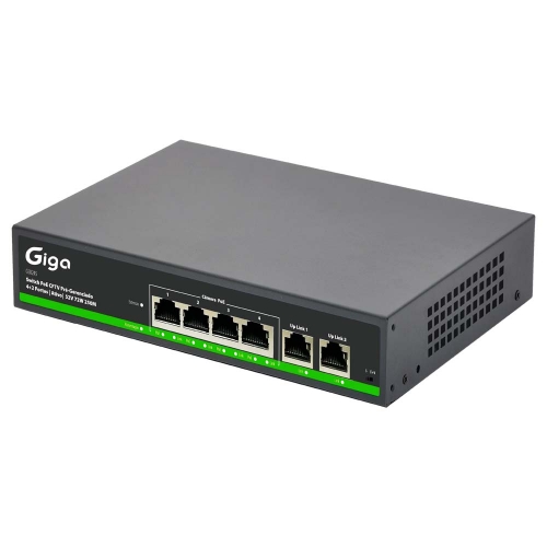 SWITCH CFTV ATIVO 4 POE + 2 UPLINK 78W