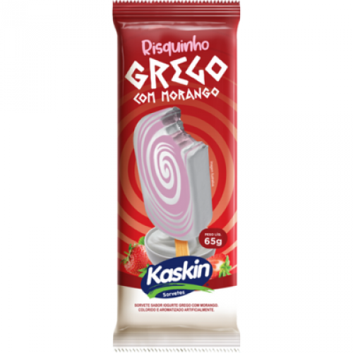 Sorvete Kaskin Grego Morango 65g