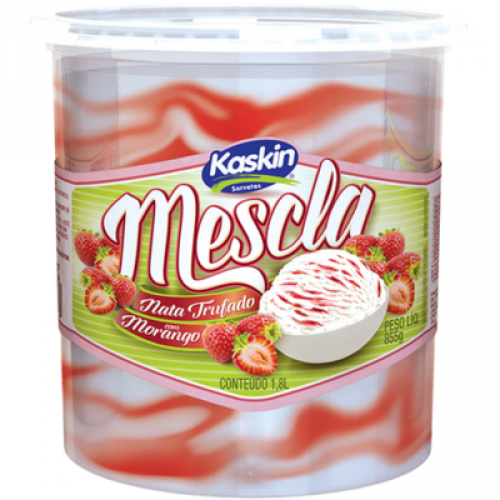 Sorvete Kaskin Mescla Morango 1,5L