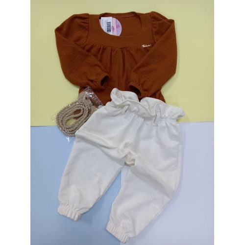 conjunto jogger linho e blusa trico