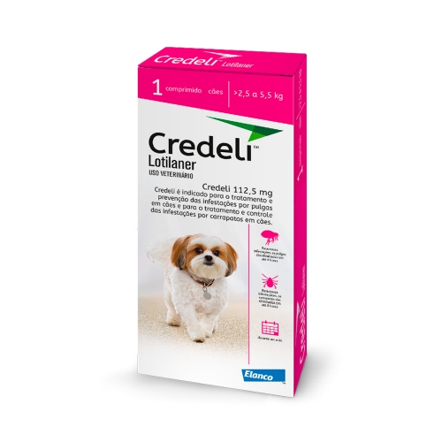 CAIXA ANTI PULGA CREDELI 112,5 mg 3 COMPRIMIDOS / 2,5-5,5KG