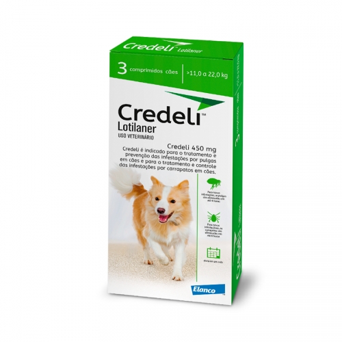 ANTI PULGA CREDELI 450 mg 1 COMPRIMIDO 11,0 A 22,0 KG