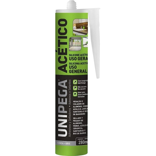 SILICONE ACETICO BRANCO 280ML UNIPEGA