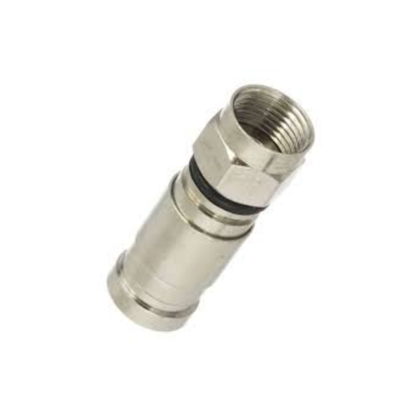 CONECTOR COMPRESSAO ROSCA RG6 P/CABO COAXIAL