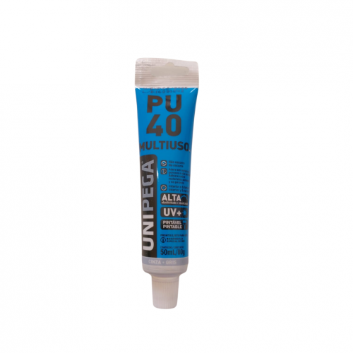 SILICONE PU40 MULTIUSO CINZA BISNAGA 50ML UNIPEGA