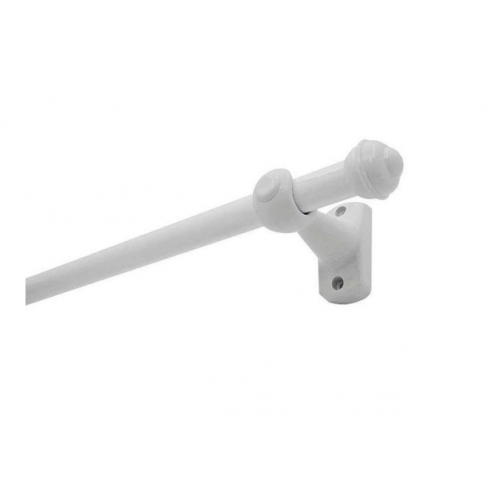 KIT VARAO METAL 19MM 2MTS BRANCO TRILHO SUL