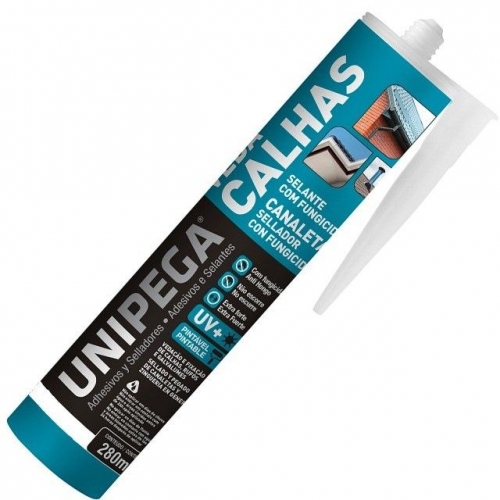 SILICONE VEDA CALHAS CINZA 280ML UNIPEGA