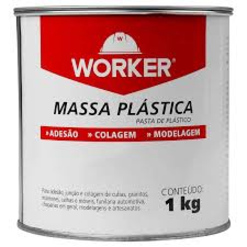 MASSA PLASTICA CINZA 1KG - WORKER