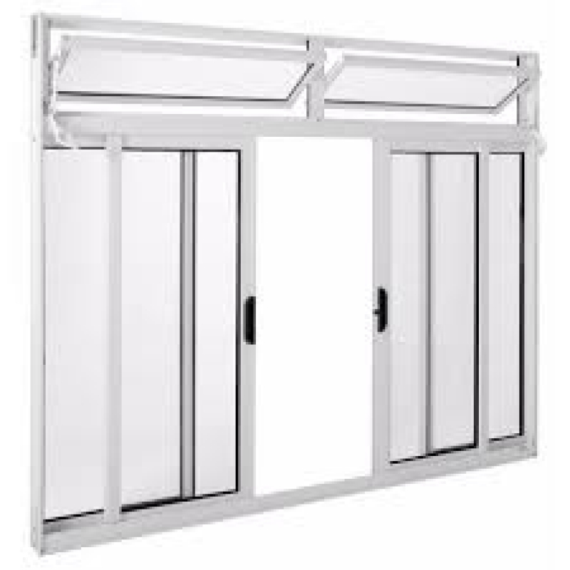 JANELA ALUMINIO DE CORRER 4 FOLHAS BRANCO 100X100 C/BASC E.L.S