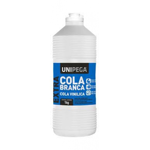 COLA BRANCA EXTRA FRASCO 1KG UNIPEGA