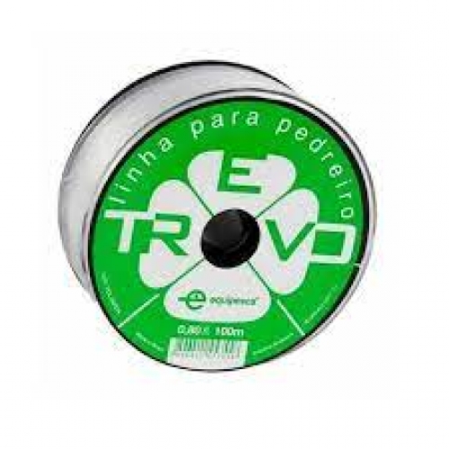 LINHA PEDREIRO 100M 0.80MM BRANCO TREVO