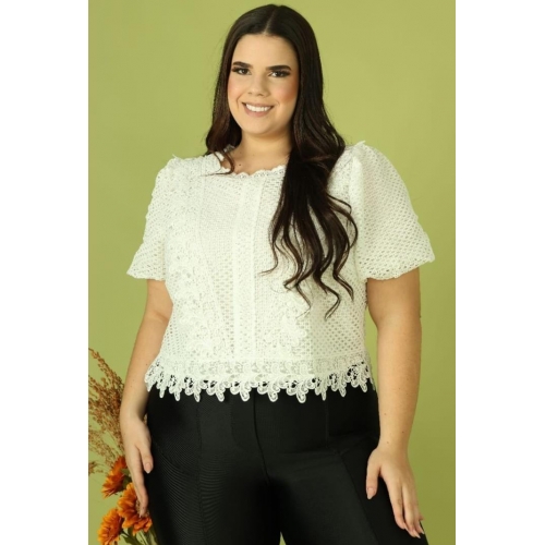 BLUSINHA RENDA GUIPIR PLUS