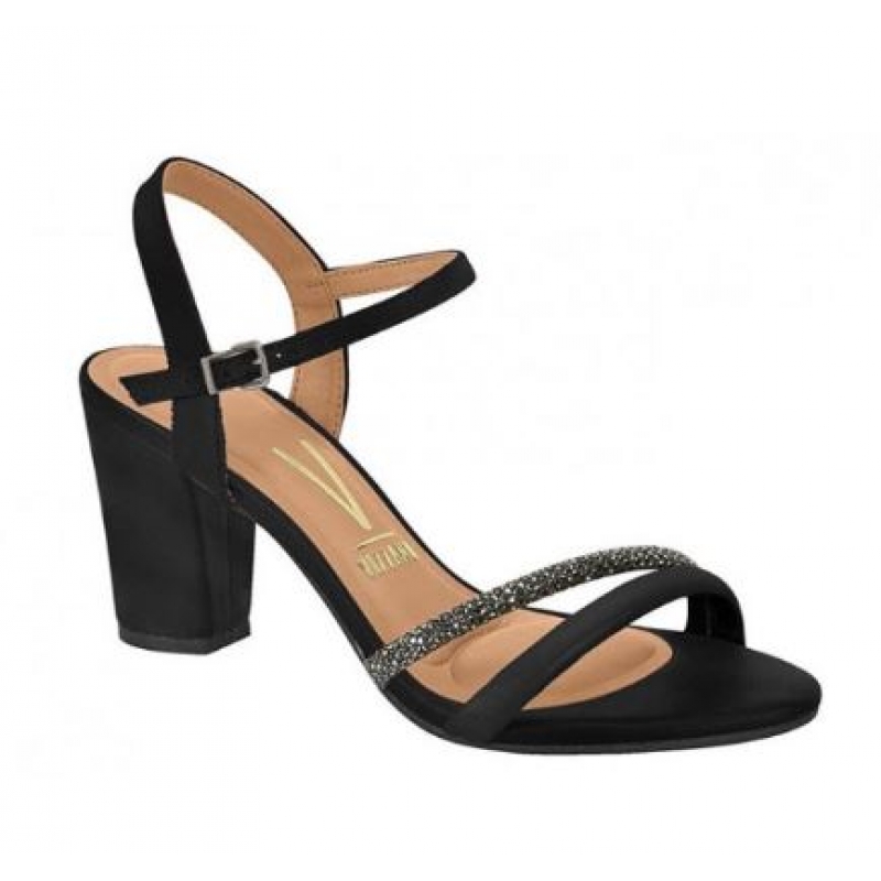 SANDALIA FEM VIZZANO PRETO SALTO BLOCO