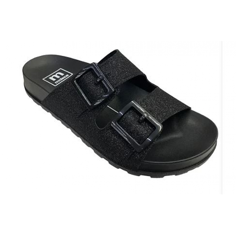 BIRKEN FEM. MOLECA PRETO GLITER