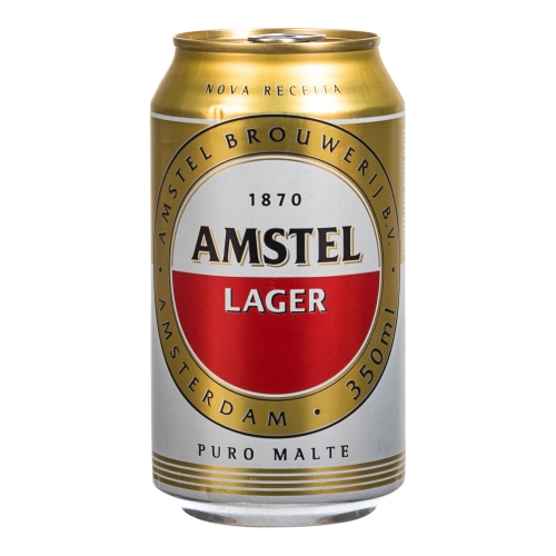 LATA CERVEJA AMSTEL PURO MALTE 350ML