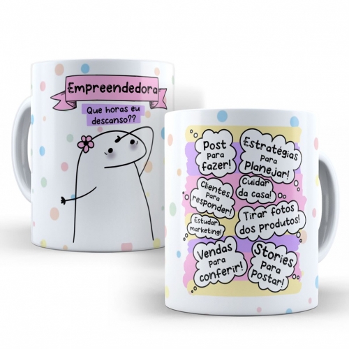 Caneca Empreendedora Personalizada Empresária Empresário Flork Engraçada