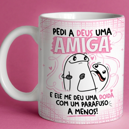 CANECA FLORK - PEDI A DEUS UMA AMIGA