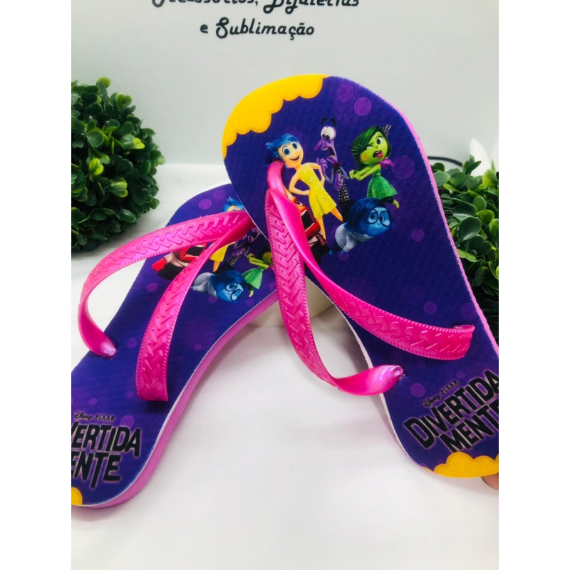 CHINELO PERSONALIZADO DO DIVERTIDAMENTE E DO STITCH(VERIFICAR TAMANHOS)