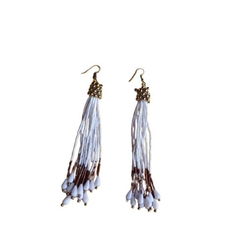 BRINCO TASSEL DE MISSANGA VIDRILHOS