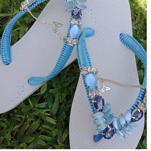 CHINELO CABEDAL SEREIA E MACRAME