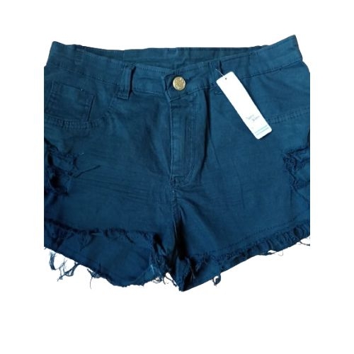 SHORTS FEMININO JEANS PRETO