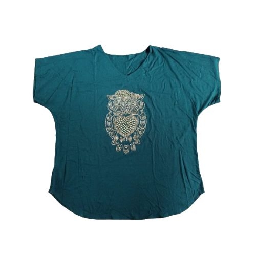 BLUSA FEMININA PLUS SIZE M/ CURTA