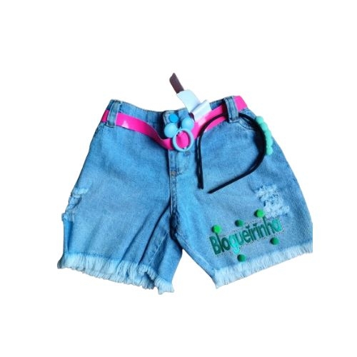 SHORTS FEMENINO INFANTIL BLOGUEIRINHA