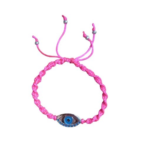 PULSEIRA MACRAME E PING..OLHO GREGOROSA NEON