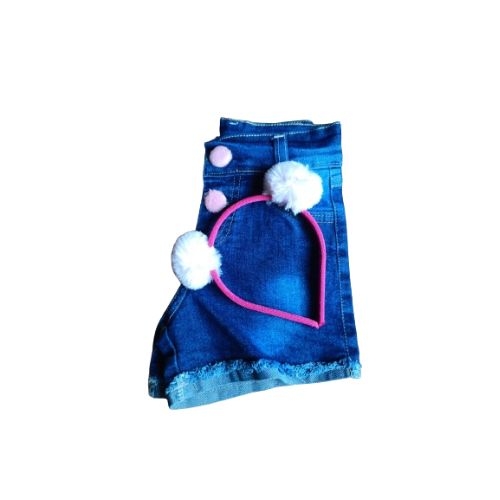 SHORTS FEMENINO INFANTIL JEANS C/ TIARA TICTOC