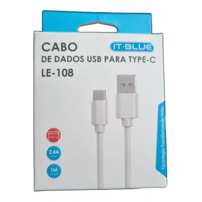 CABO DE CARGA  E DADOS USB TIPO C   IT BLUE  LE 108