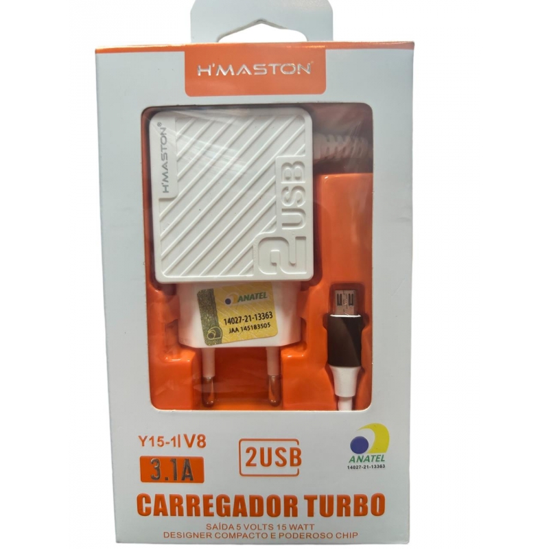 KIT DE CARGA TURBO HMASTON  MICRO USB  Y15-1