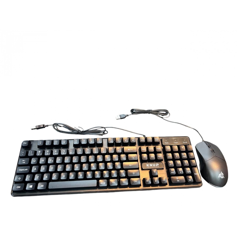 KIT TECLADO E MOUSE KNUP  MADSET  TE118 COM FIO USB