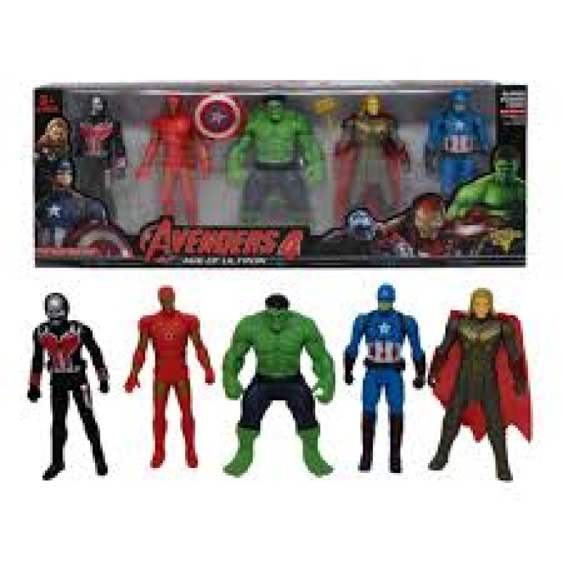 KIT AVENGERS MARVEL VINGADORES 5 FIGURAS 15 CM ARTICULAVEIS