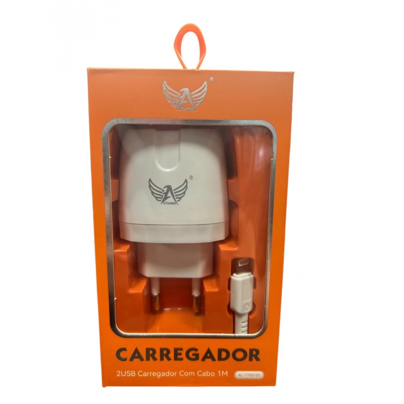 KIT CARREGADOR  LTOMEX  USB PARA IOS  1 METRO  AL-7705-5G