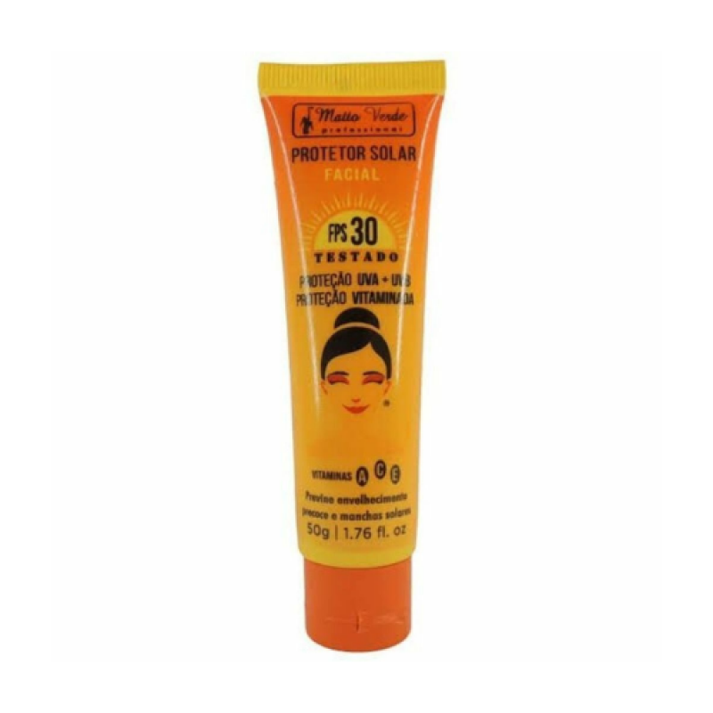 Protetor Solar Facial Matto Verde FPS30 50g