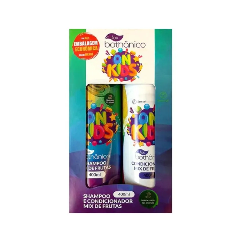 Shampoo e Condicionador Mix de Frutas Kids Tok bothânico