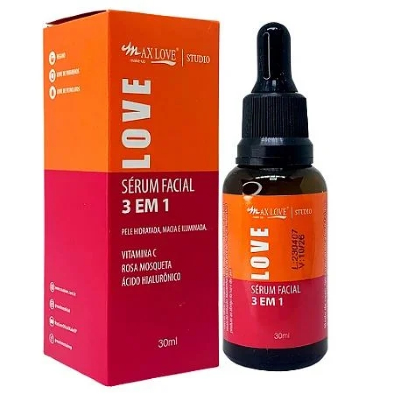 Serum facial 3 em 1 Max Love