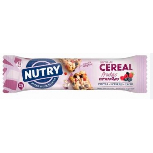 BARRA DE CEREAL SABOR FRUTAS VERMELHAS 20GR X 24UN NUTRY NUTRY