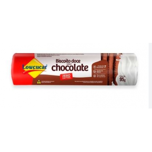 BISCOITO DOCE CHOCOLATE LOW ZERO AÇUCAR 95G