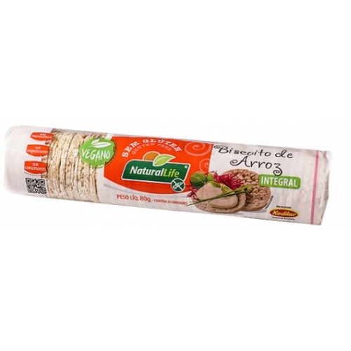 BISCOITO DE ARROZ MINI 80GR NATURAL LIFE