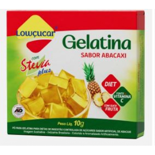 GELATINA SABOR ABACAXIPINA STEVIA 10G LOWÇUCAR