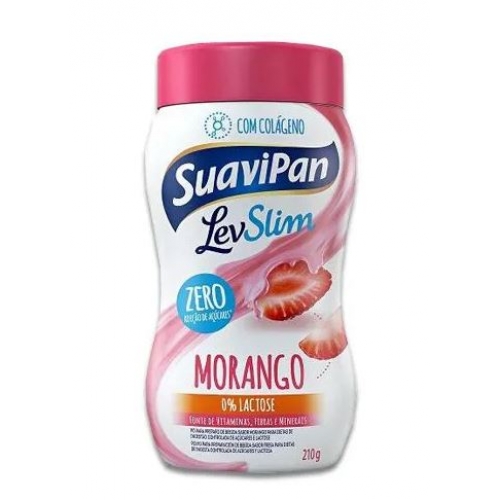 PO PARA PREPARO DE BEBIDA MORANGO ZERO LEVSLIM 210G